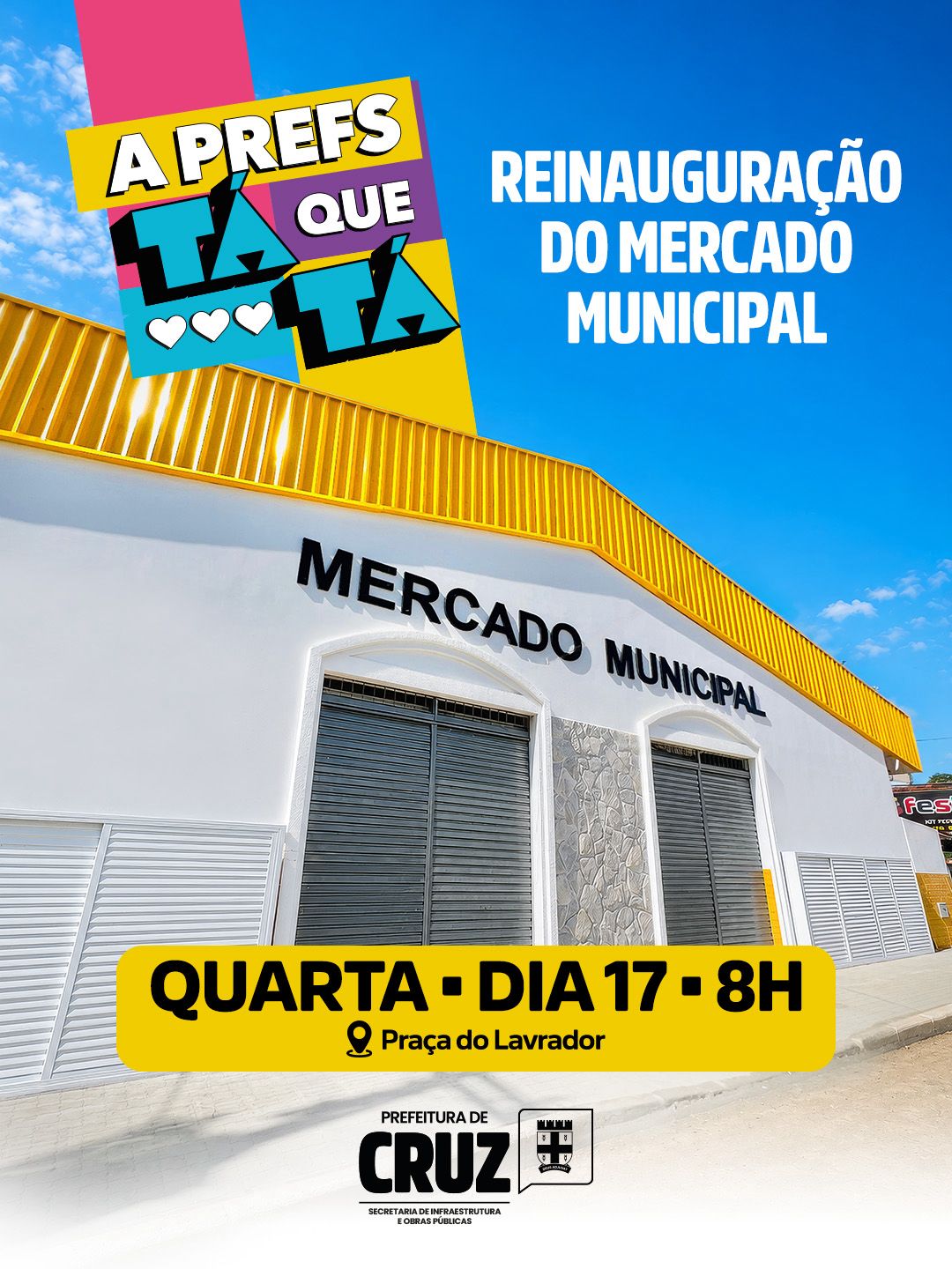 Mercado Municipal será reinaugurado nesta quarta (17)