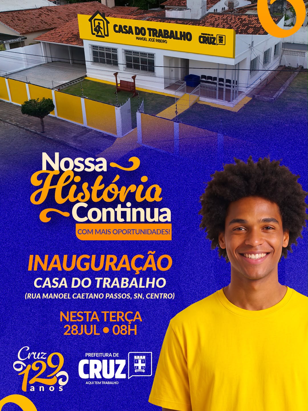 Prefeitura de Cruz inaugura a Casa do Trabalho nesta terça-feira (28) e fortalece políticas de qualificação profissional, emprego, renda e empreendedorismo